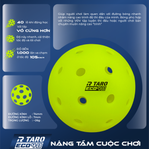 Bóng Pickleball Taro Eco 40