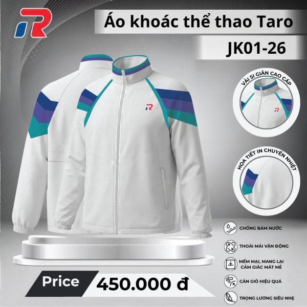 Áo khoác thể thao Taro JK01-26 Unisex