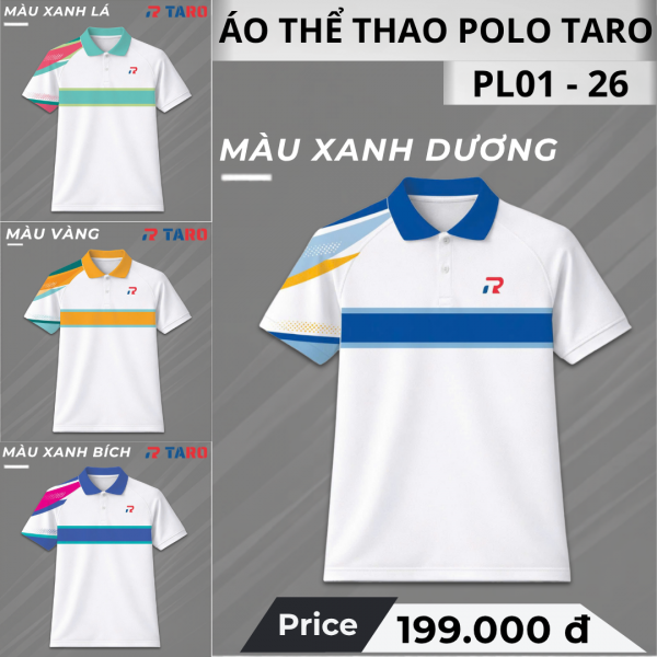 Áo thể thao Polo Taro Color Line PL01-26 Nữ
