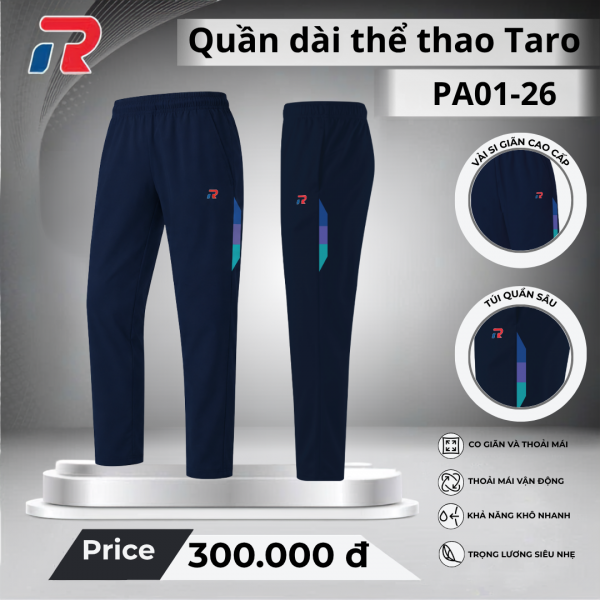 Quần dài thể thao Taro PA01-26 Unisex