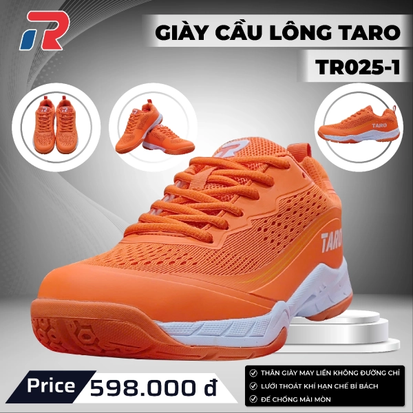 Giày cầu lông Taro TR025-1 - Cam