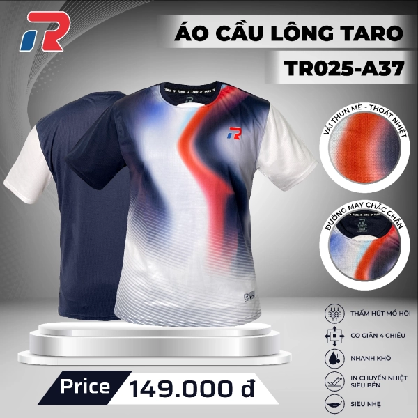 Áo cầu lông Taro TR025-A37 Nữ - Xanh Đen  chính hãng
