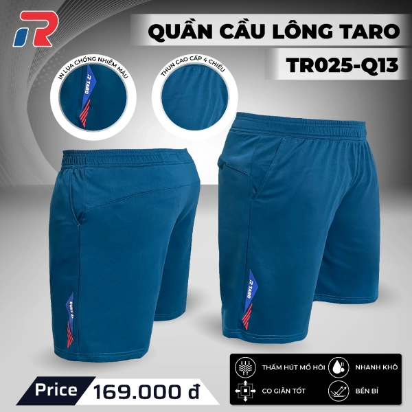 Quần cầu lông Taro TR025-Q13 Nữ - Xanh