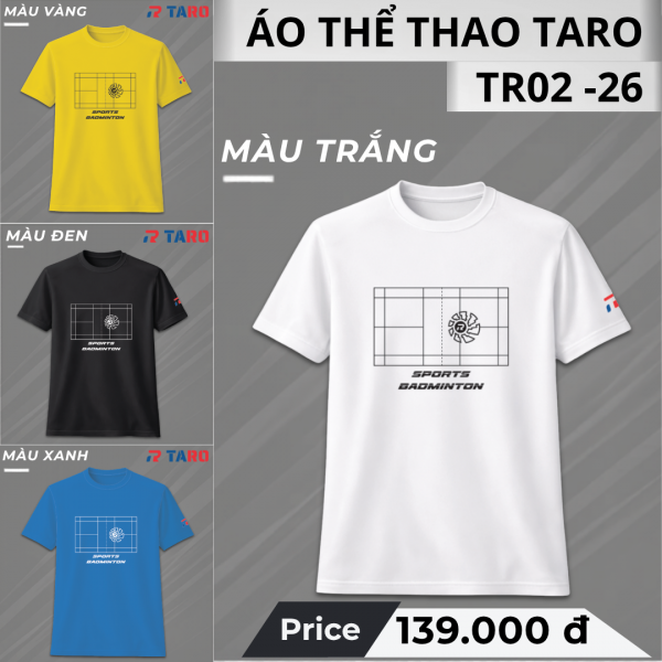 Áo thể thao Training Taro TR02-26 Nam